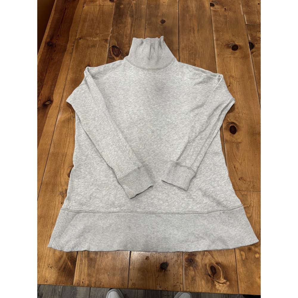 Polo Ralph Lauren Women's Gray Heather Turtleneck‎ Ribbed Hem Sweater Top Size